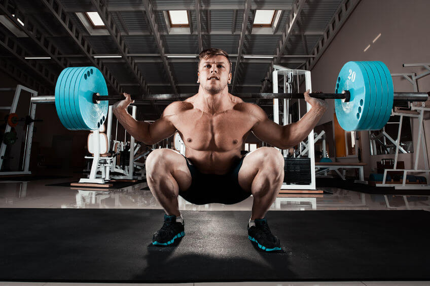 exercise squatting with weight