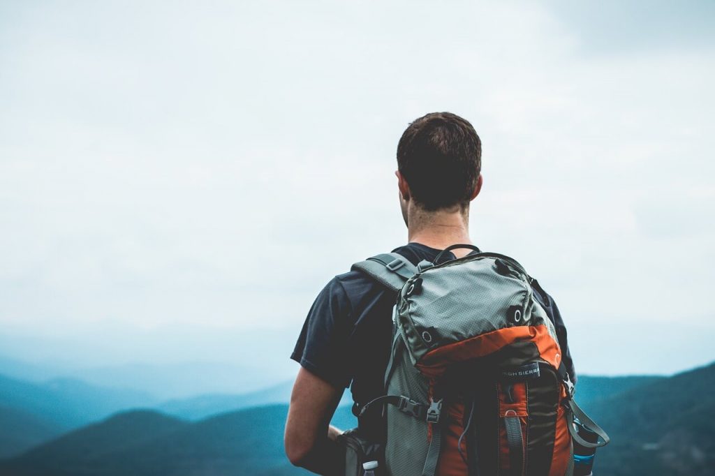 hiker with backpack