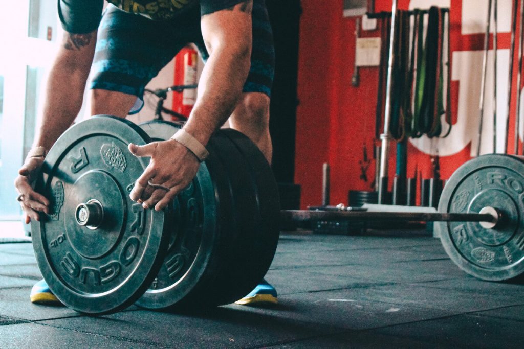 athlete in CrossFit gym