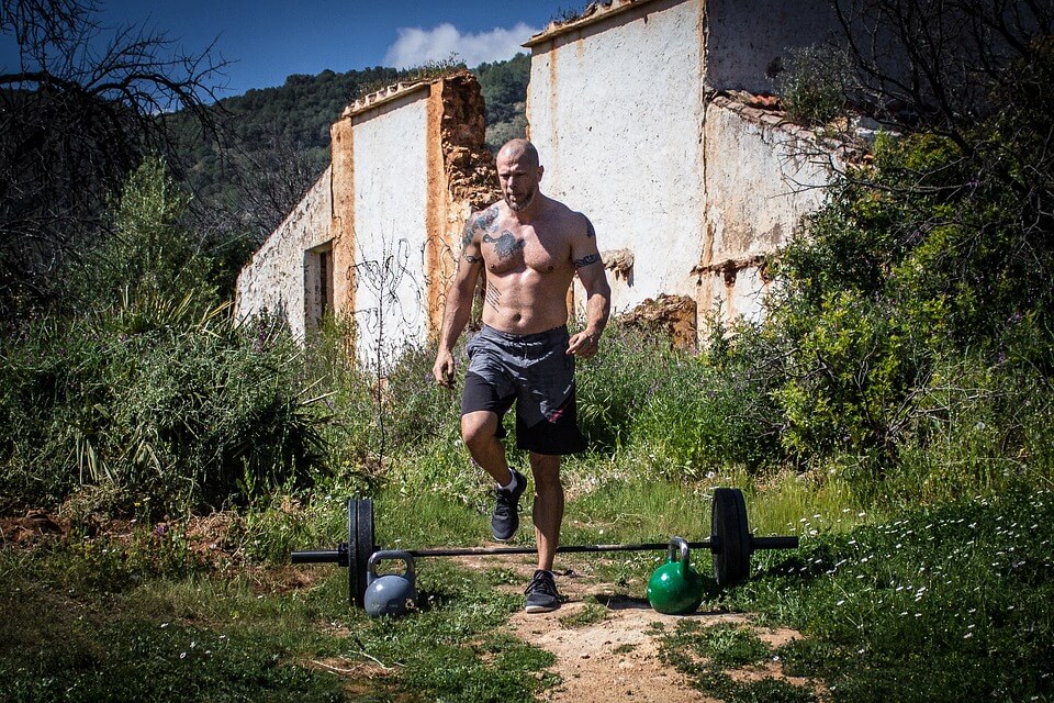 weight lifting outside