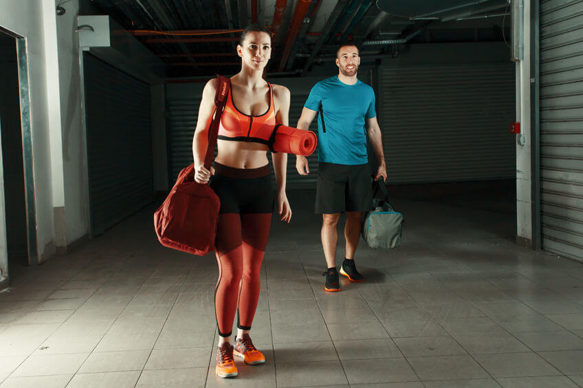 Young athlete couple is ready for training.