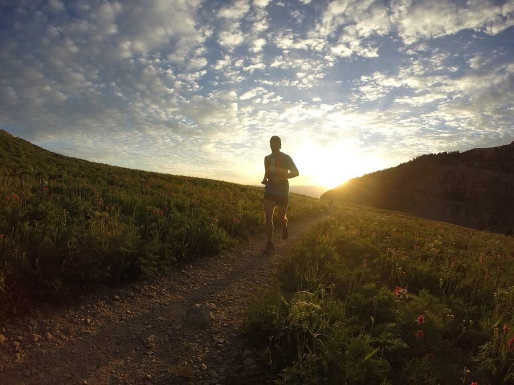 sunrise and runner