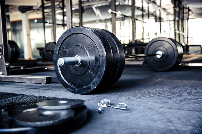 closeup image of a CrossFit equipment in gym