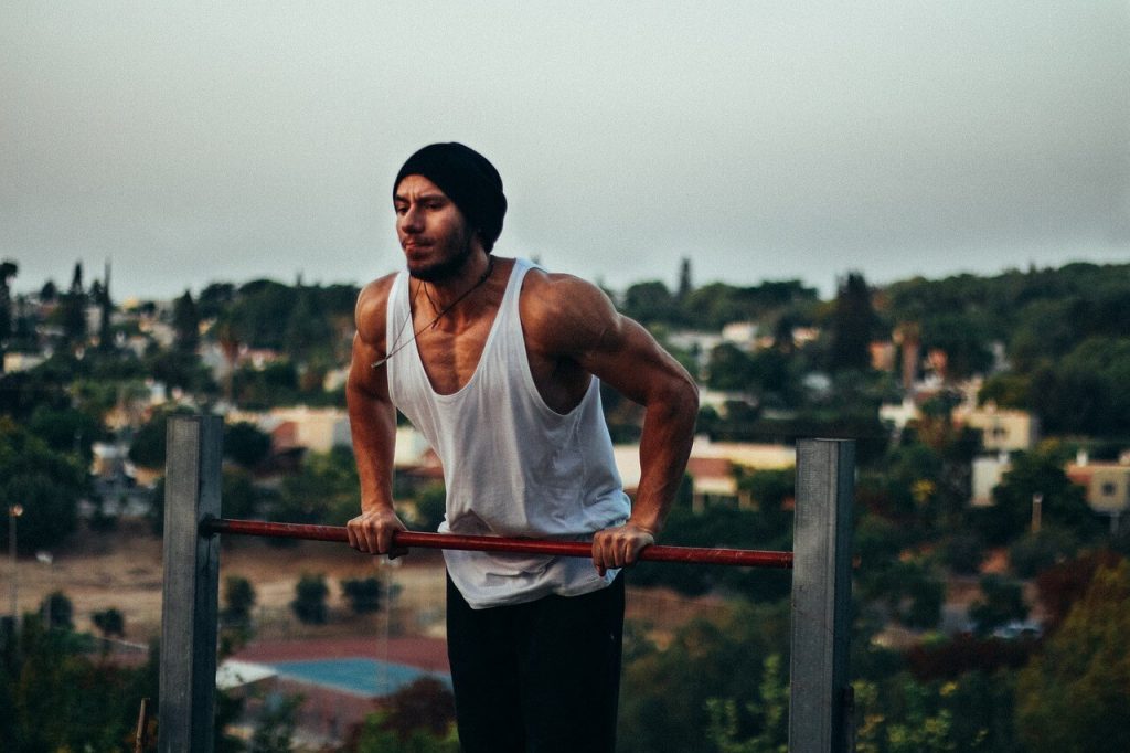 street workout with pull-up bar