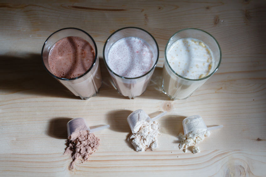 whey protein pre-workout shakes