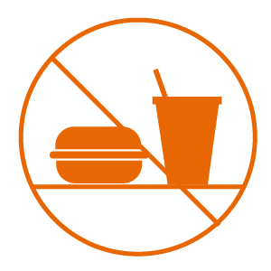 don't eat on the gym icon