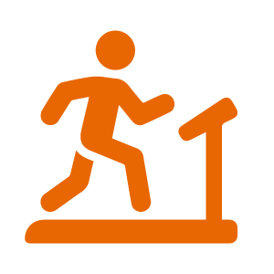 running on the treadmill icon